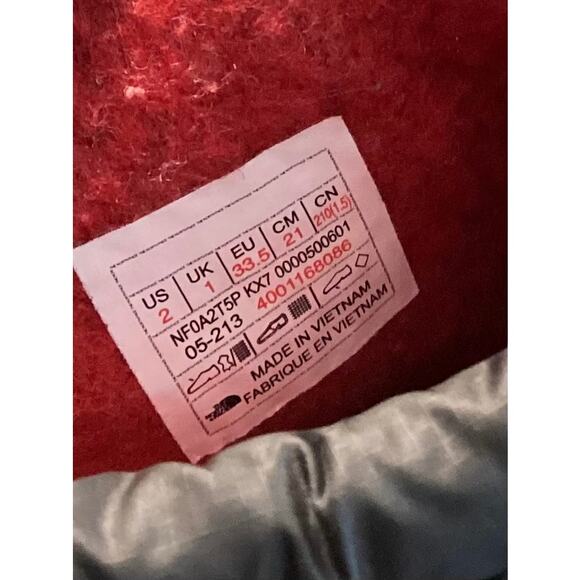 the North face Alpenglow snow winter boots US size 2 kids unisex waterproof Blk - Picture 6 of 8